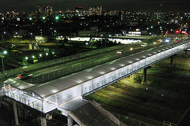 新川崎地区都市基盤整備（鹿島田こ線歩道橋階段部架設）工事