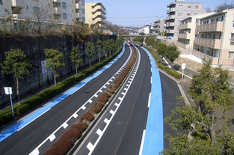 市道新羽荏田線(荏田東地区）自転車通行帯整備